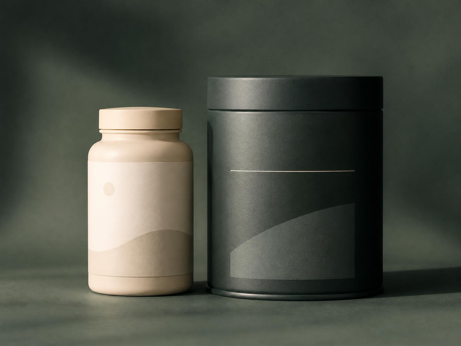 The ROWR System: PRIME / AM capsules and RECOVERY / PM powder photographed together